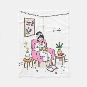 Personalized Cozy Granddaughter Gift Soft Relaxing Fleece Blanket