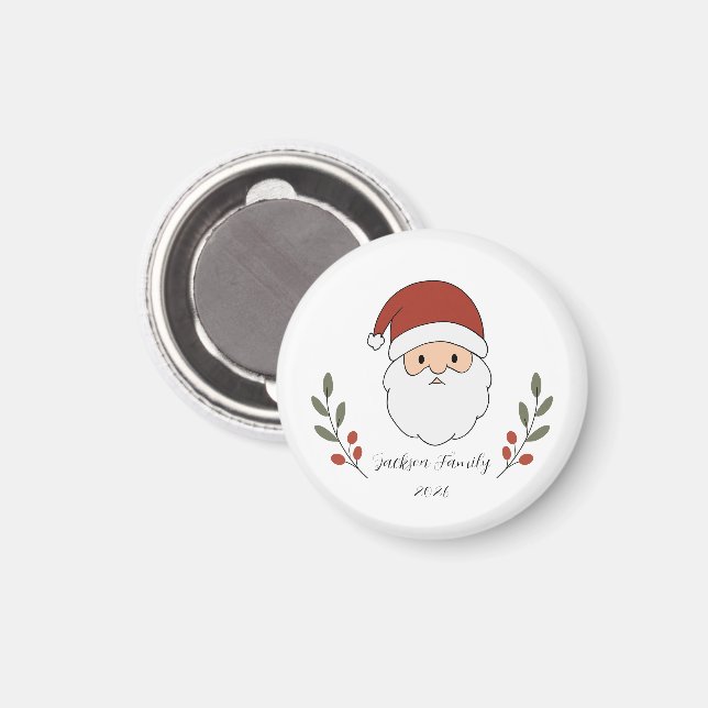 Personalized Cozy Santa Christmas Magnet (Front/Back)