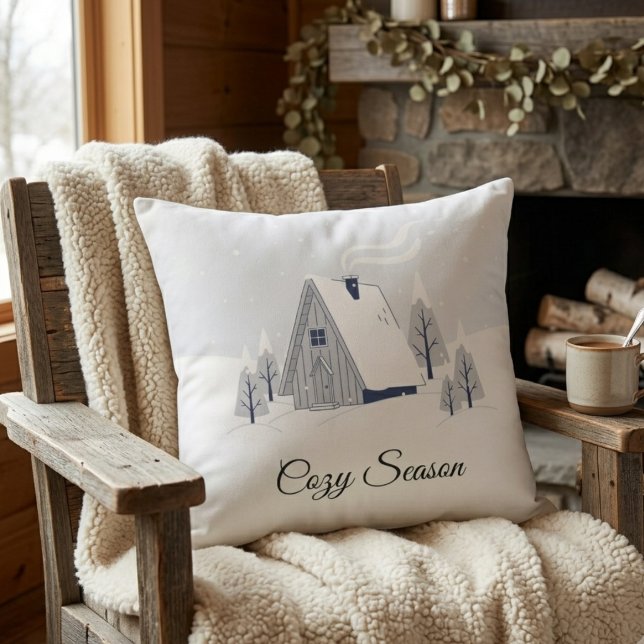 Personalized Cozy Season Throw Pillow (Creator Uploaded)