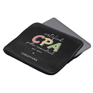 Personalized CPA Certified Public Accountant Gift Laptop Sleeve