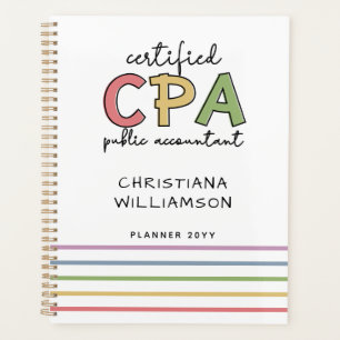 Personalized CPA Certified Public Accountant Gift Planner