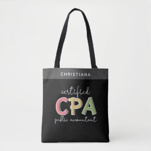 Personalized CPA Certified Public Accountant Gift Tote Bag