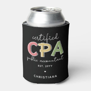 Personalized CPA Certified Public Accountant Gifts Can Cooler