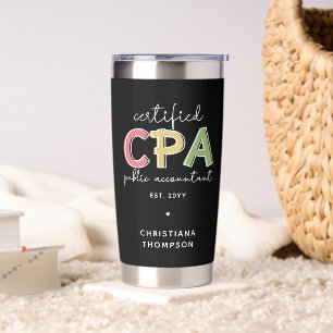 Personalized CPA Certified Public Accountant Gifts Insulated Tumbler