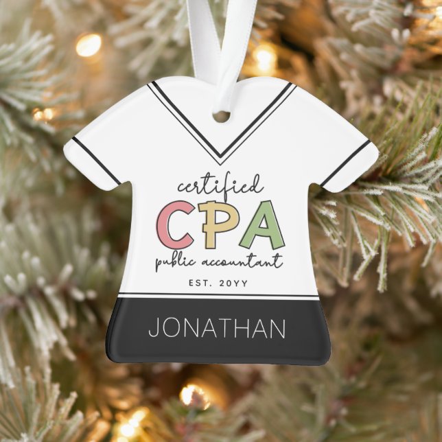 Personalized CPA Certified Public Accountant Gifts Ornament (Tree)