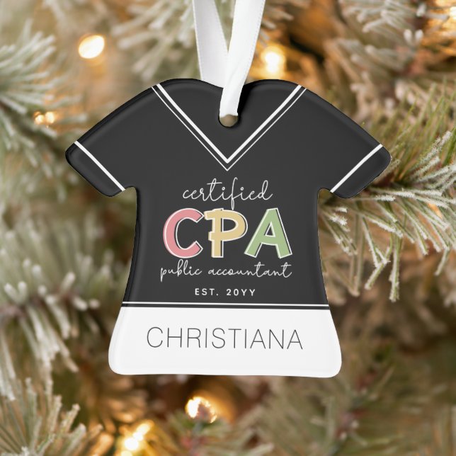 Personalized CPA Certified Public Accountant Gifts Ornament (Tree)