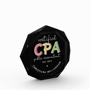 Personalized CPA Certified Public Accountant Gifts Photo Block