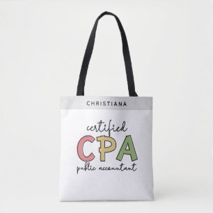 Personalized CPA Certified Public Accountant Gifts Tote Bag