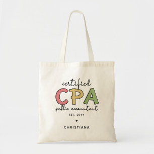 Personalized CPA Certified Public Accountant Gifts Tote Bag