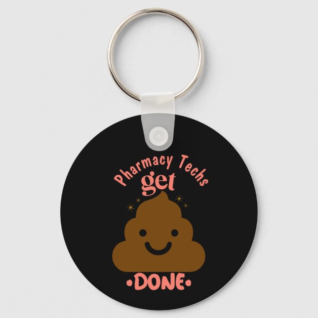Personalized CPhT Pharmacy Technician Emoji  Keychain (Front)