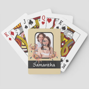 Personalized crab playing cards