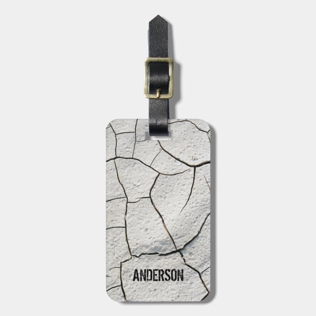Personalized - Cracked Earth Dirt Cool Texture Luggage Tag (Front Vertical)