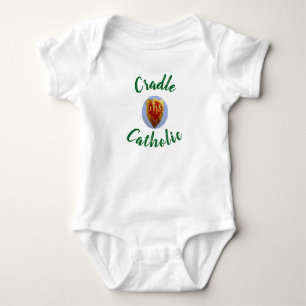 Personalized "Cradle Catholic" Baby Bodysuit