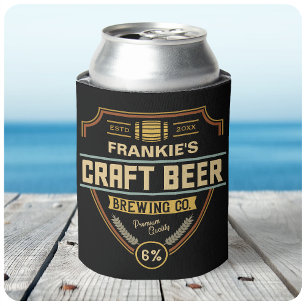 Personalized Craft Beer Label Brewing Company Bar Can Cooler