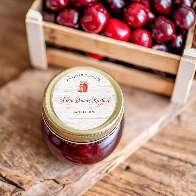 Personalized Cranberry Sauce Canning Stickers (Creator Uploaded)