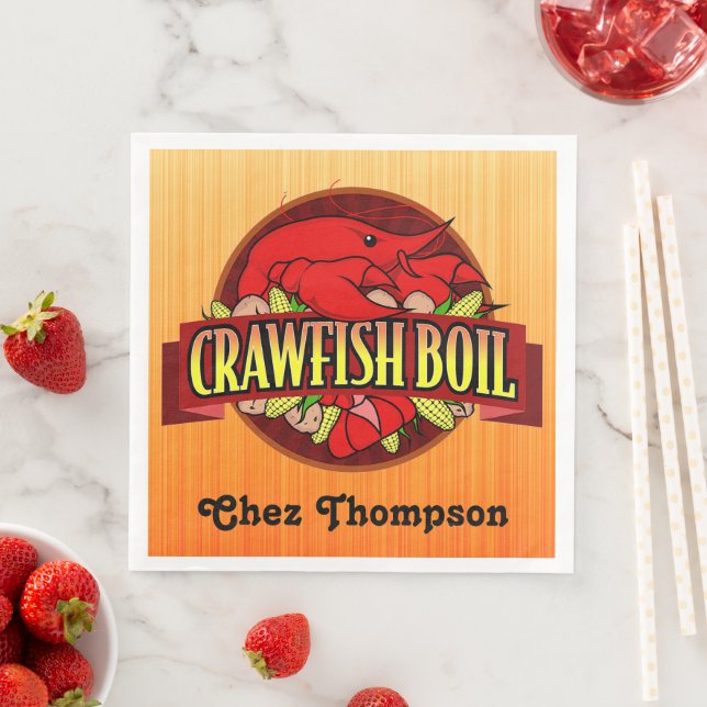 Personalized Crawfish Boil Napkin (Insitu)