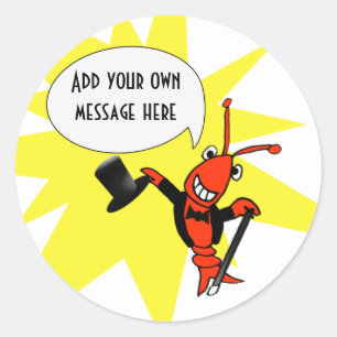 Personalized Crawfish/Lobster Tuxedo Sticker