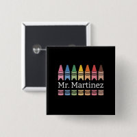 Personalized Crayon Teacher Name Cute Back School