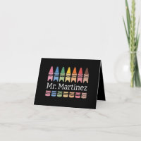 Personalized Crayon Teacher Name Cute Back School