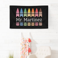Personalized Crayon Teacher Name Cute Back School