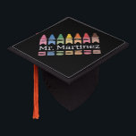 Personalized Crayon Teacher Name Cute Back School Graduation Cap Topper<br><div class="desc">Personalized Crayon Teacher Name Cute Back to School</div>