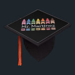 Personalized Crayon Teacher Name Cute Back School Graduation Cap Topper<br><div class="desc">Personalized Crayon Teacher Name Cute Back to School</div>