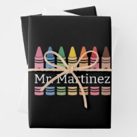 Personalized Crayon Teacher Name Cute Back School