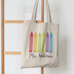 Personalized Crayon Teacher Tote Bag Teacher Gift<br><div class="desc">Personalized Crayon Teacher Tote  Bag,  Teacher Gift Tote Bag</div>