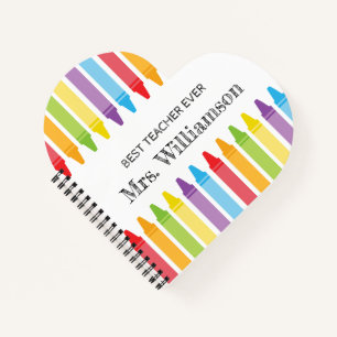 Personalized Crayons Teacher Appreciation gifts Notebook