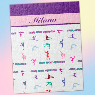Personalized Crazy About Gymnastics Jigsaw Puzzle