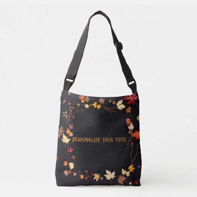 Personalized “Crazy for Fall” Cross Body Bag (Front)