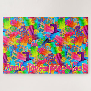 Personalized Crazy-Kids-Collection-Popsicle Swirls Jigsaw Puzzle