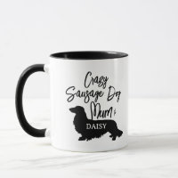 Personalized Crazy Sausage Dog Mum Tea Mug Gift