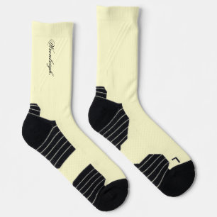 Personalized Cream Socks Custom Name Fashion Gift