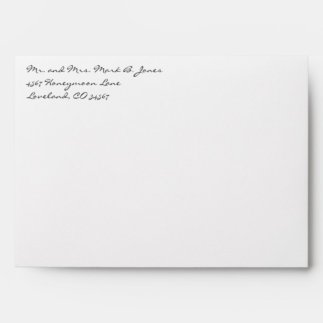 Personalized Cream Wedding Special Occasion Envelopes (Front)