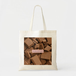 Personalized Creamy Milk Chocolate Chunk  Tote Bag