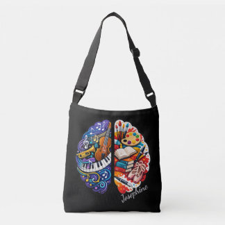 Personalized Creative Brain Arts & Music Name Chic Crossbody Bag