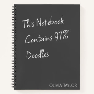 Personalized Creative Writing Humor Funny Doodle Notebook