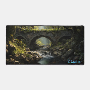 Personalized Creek in the Forest Desk Mat