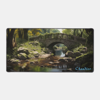 Personalized Creek in the Forest Desk Mat 