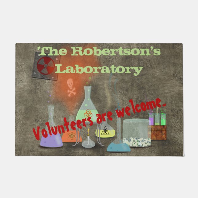 Personalized Creepy Lab Doormat (Front)