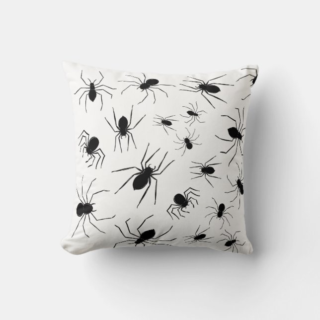 Personalized Creepy Spiders Halloween Cushion (Front)