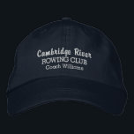 Personalized Crew Rowing Club Team & Rower Name Embroidered Hat<br><div class="desc">The perfect hat for anyone who loves rowing and their club/team. This quality baseball style hat features 3 lines of custom text - add your crew club name, rower's name, event name, etc. Easily change the colour of the text and the cap. Whether you're a novice or expert rower, this...</div>