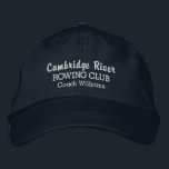 Personalized Crew Rowing Club Team & Rower Name Embroidered Hat<br><div class="desc">The perfect hat for anyone who loves rowing and their club/team. This quality baseball style hat features 3 lines of custom text - add your crew club name, rower's name, event name, etc. Easily change the colour of the text and the cap. Whether you're a novice or expert rower, this...</div>