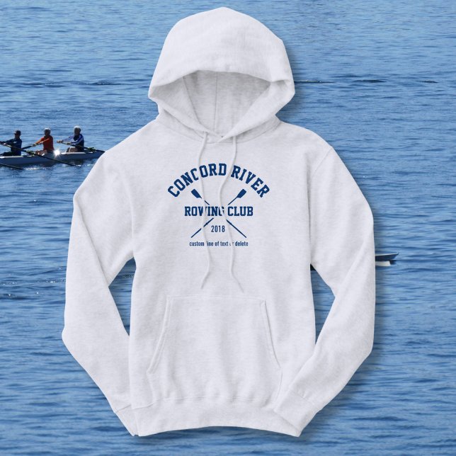 Personalized Crew Rowing Logo Oars Team Name Year Hoodie (Creator Uploaded)