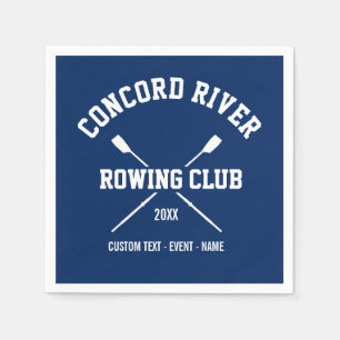 Personalized Crew Rowing Logo Oars Team Name Year Napkin