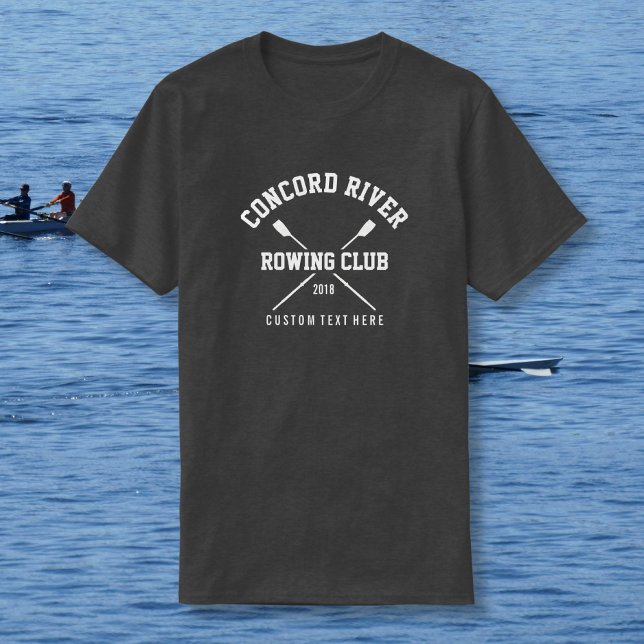 Personalized Crew Rowing Logo Oars Team Name Year T-Shirt (Creator Uploaded)