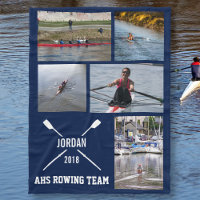 Personalized Crew Rowing Photo Collage Team Name