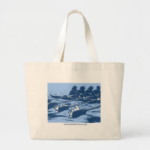 Personalized Crew Rowing Tote Bag in Blue