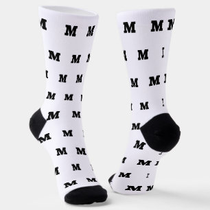 Personalized crew sport socks with name initials